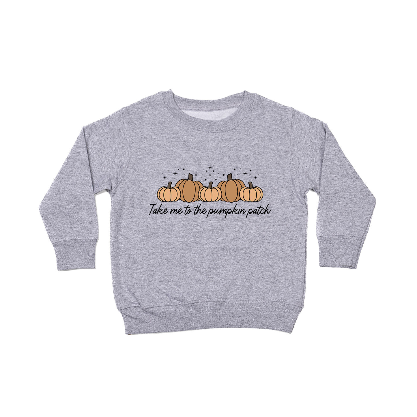 Take Me To The Pumpkin Patch - Kids Sweatshirt (Heather Gray)