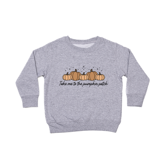 Take Me To The Pumpkin Patch - Kids Sweatshirt (Heather Gray)