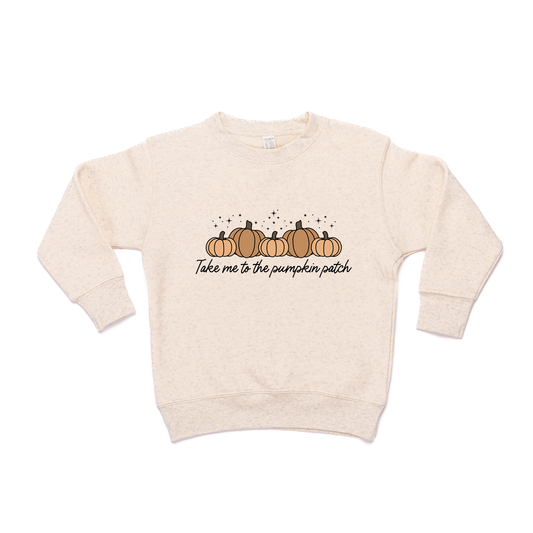 Take Me To The Pumpkin Patch - Kids Sweatshirt (Heather Natural)