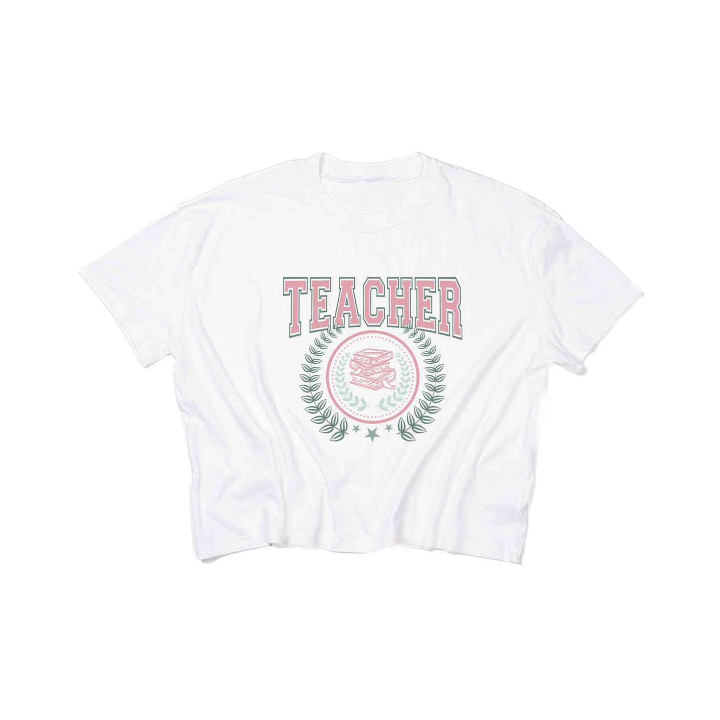 Teacher University - Cropped Tee (White)