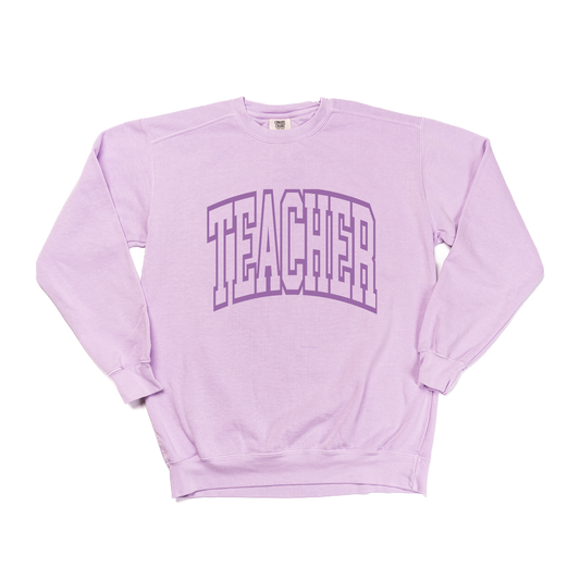 Teacher Varsity (Purple) - Sweatshirt (Pale Purple)