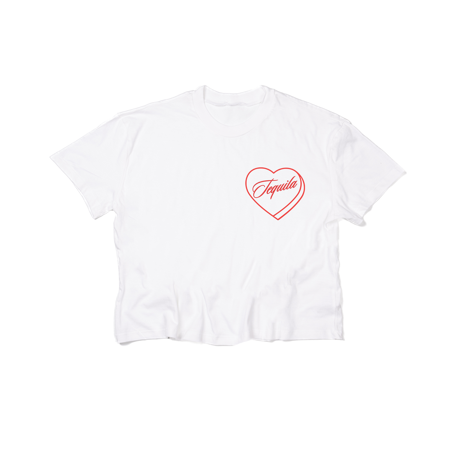 Tequila Lover - Cropped Tee (White)