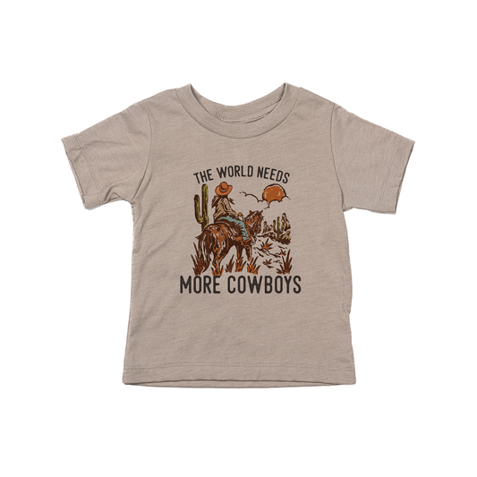 The World Needs More Cowboys - Kids Tee (Pale Moss)