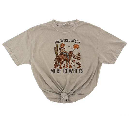 The World Needs More Cowboys - Tee (Sandstone)