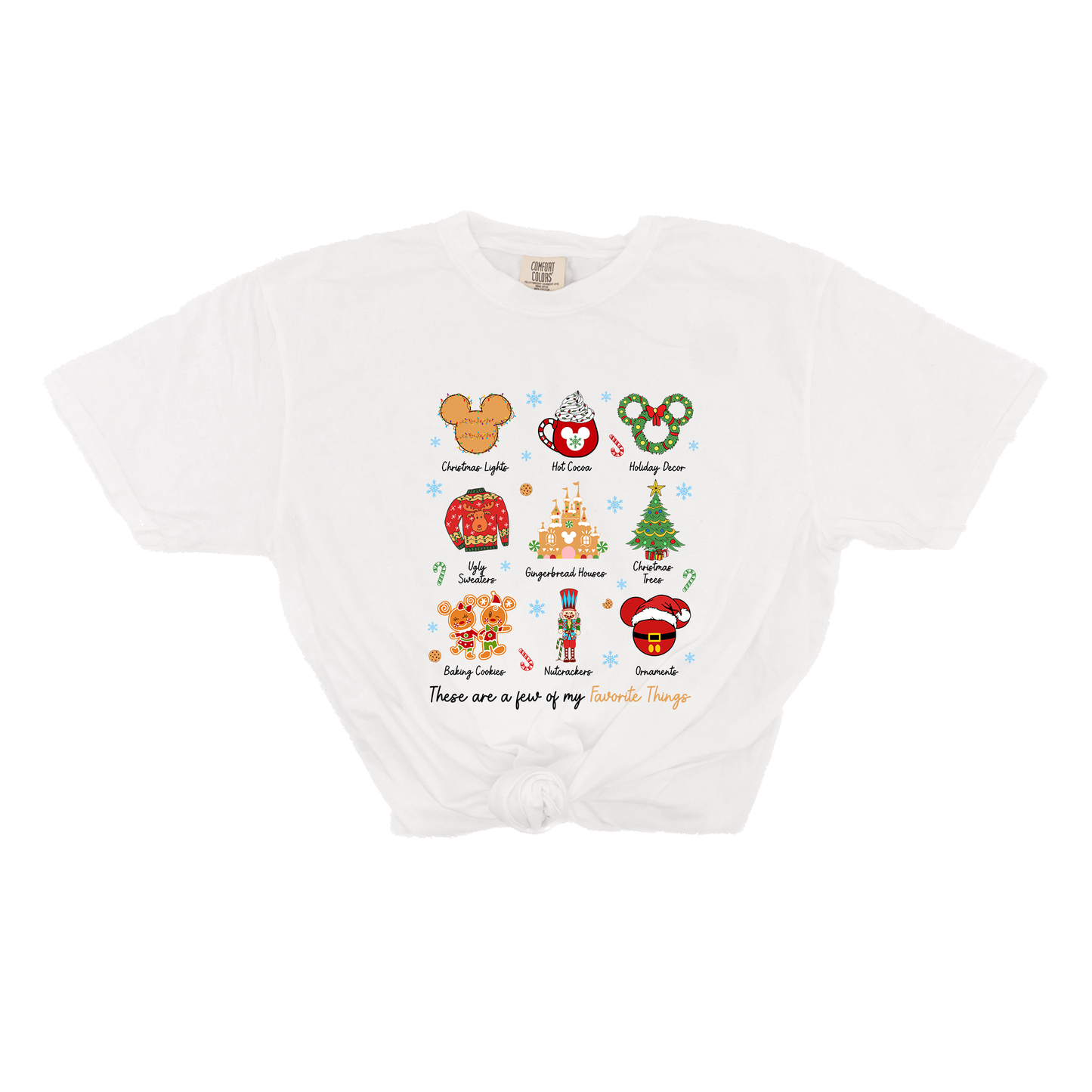 These Are A Few of My Favorite Things (Christmas Magic Mouse) - Tee (Vintage White, Short Sleeve)