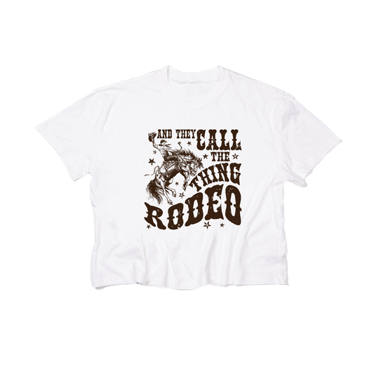They Call The Thing Rodeo - Cropped Tee (White)