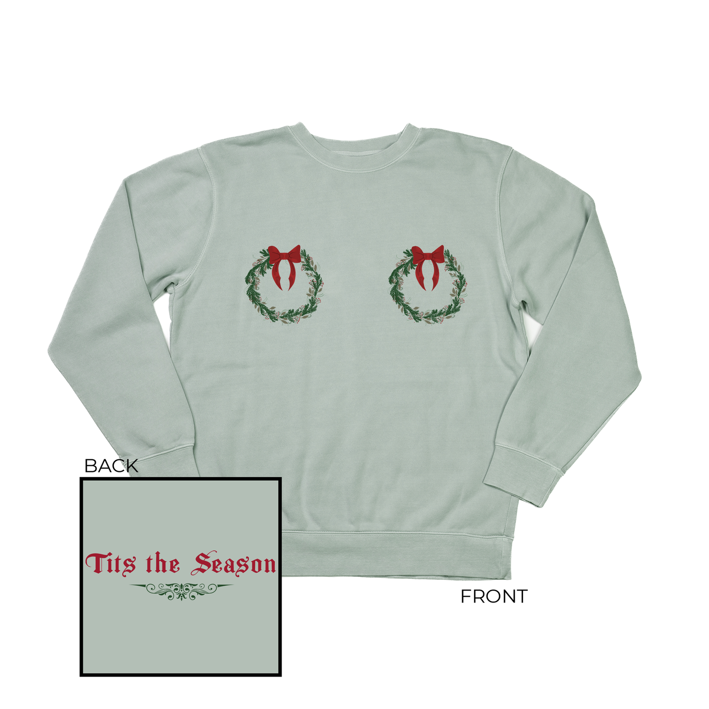 Tits the Season (Front & Back) - Sweatshirt (Sea Salt)