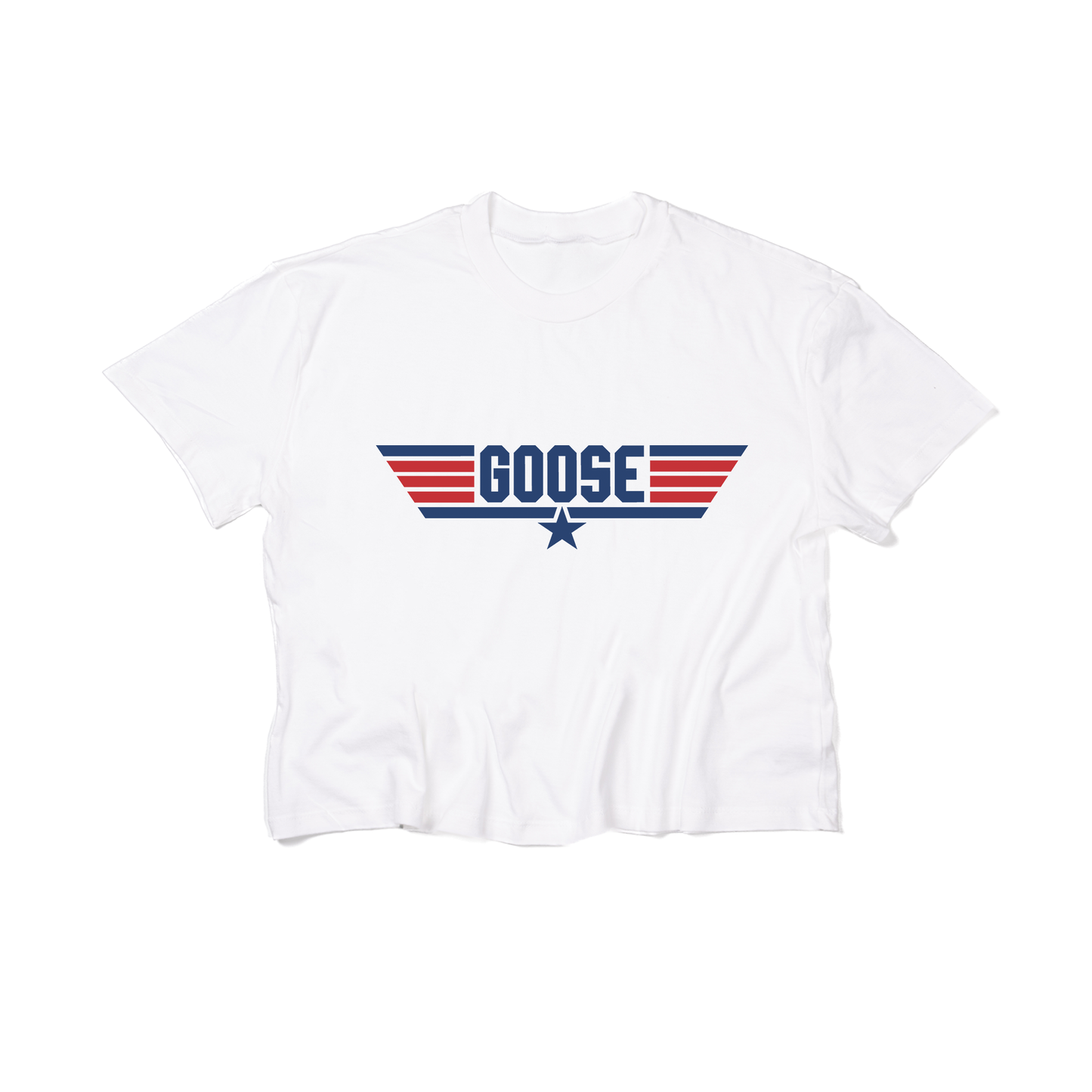 Top G (Goose) - Cropped Tee (White)