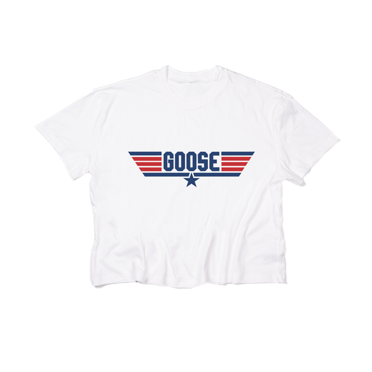 Top G (Goose) - Cropped Tee (White)