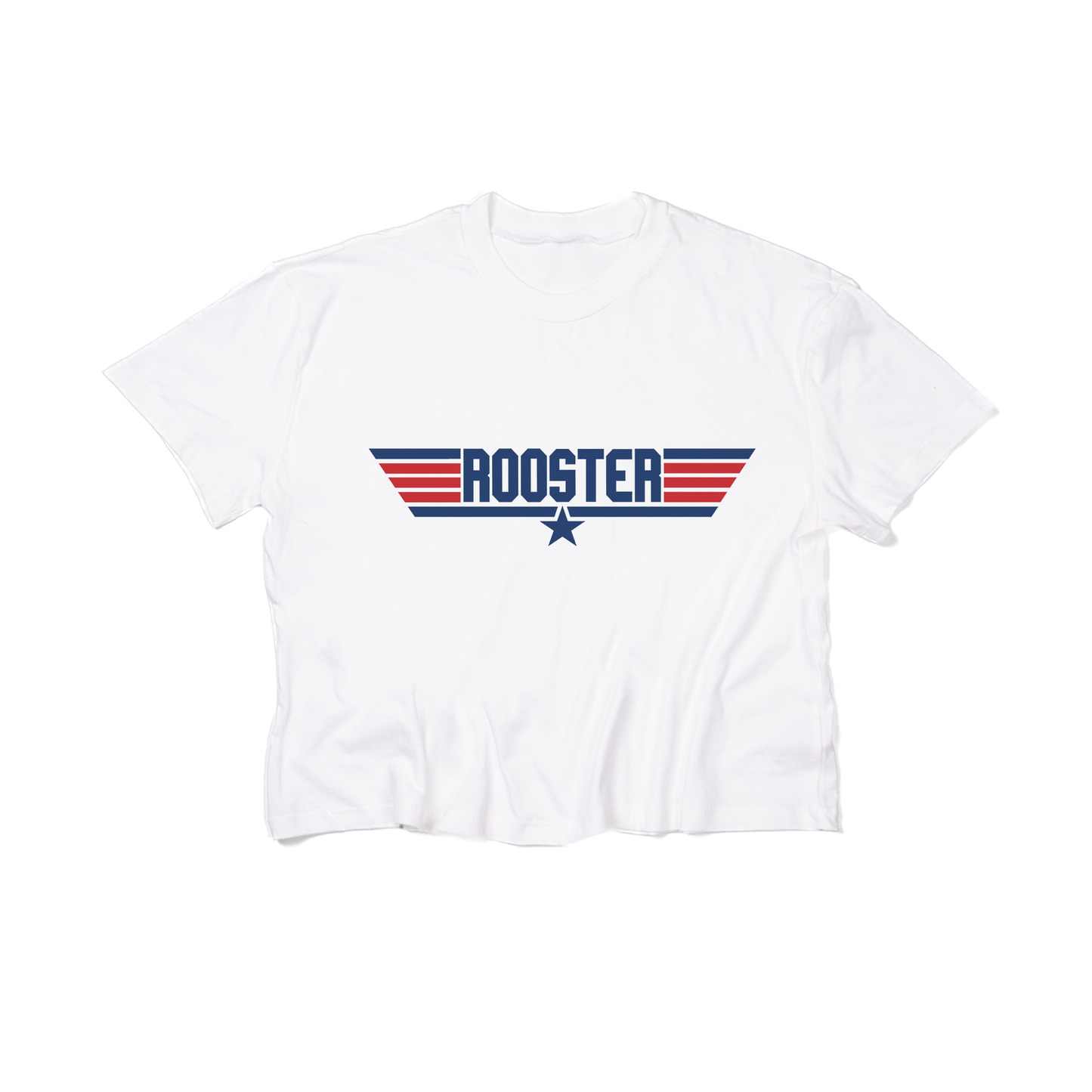 Top G (Rooster) - Cropped Tee (White)