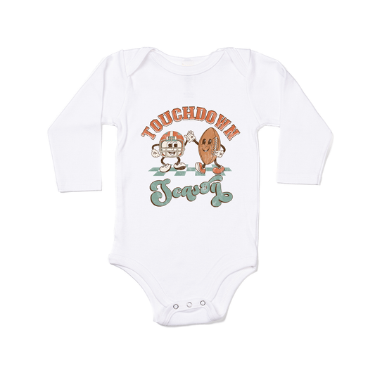 Touchdown Season Football Friends - Bodysuit (White, Long Sleeve)