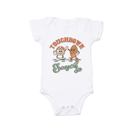 Touchdown Season Football Friends - Bodysuit (White, Short Sleeve)