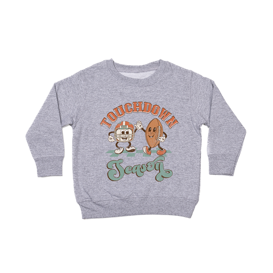 Touchdown Season Football Friends - Kids Sweatshirt (Heather Gray)