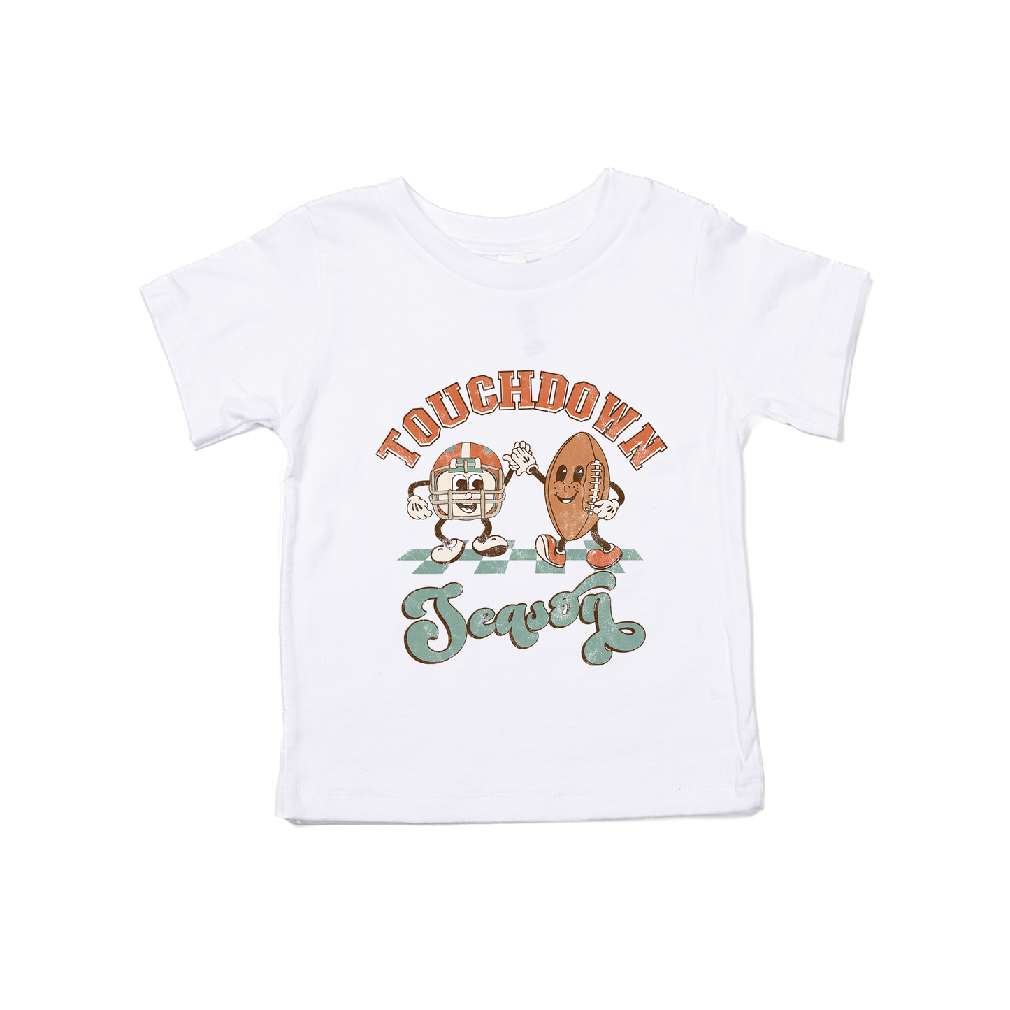 Touchdown Season Football Friends - Kids Tee (White)