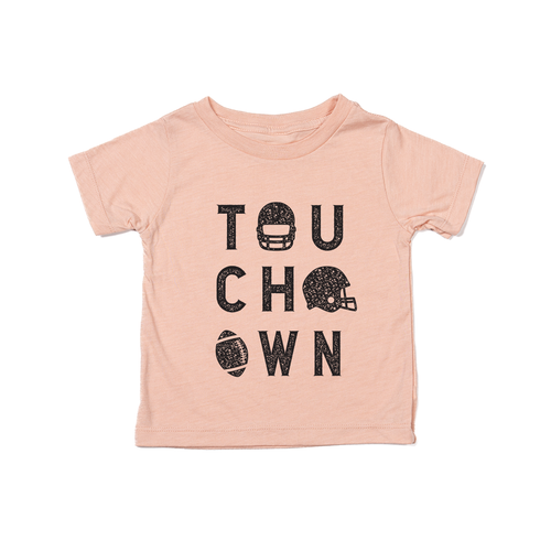 Touchdown (Distressed) - Kids Tee (Peach)