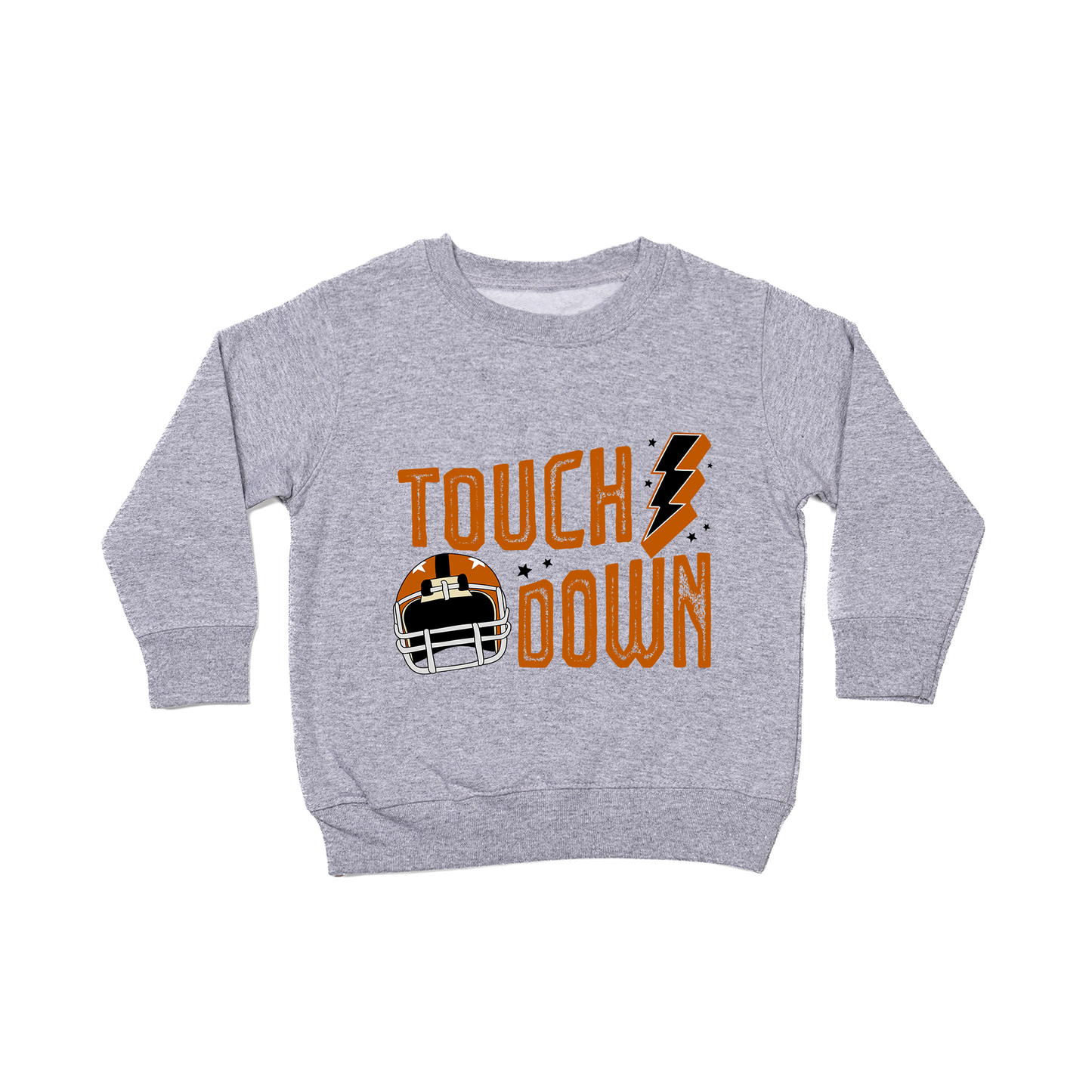 Touchdown (Lightning) - Kids Sweatshirt (Heather Gray)