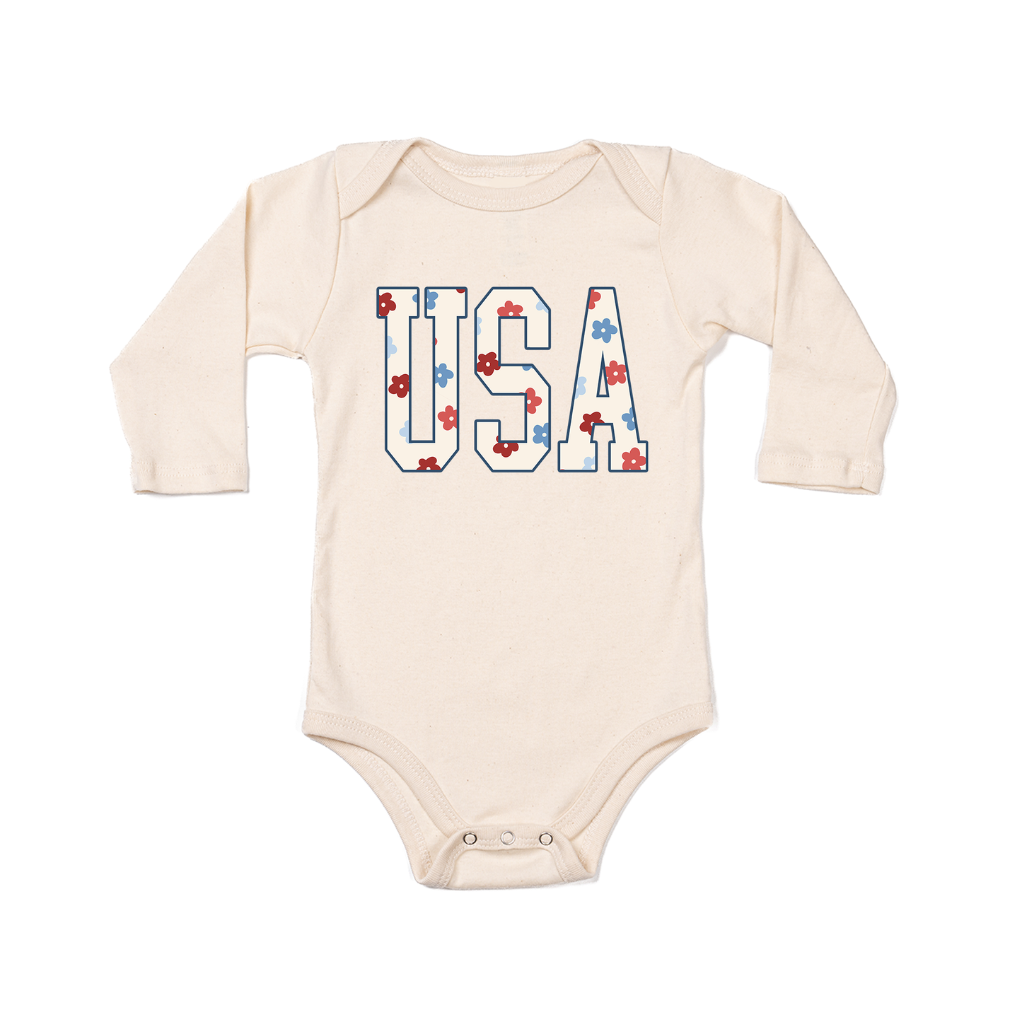 USA Varsity (Daisy) - Bodysuit (Natural, Long Sleeve)