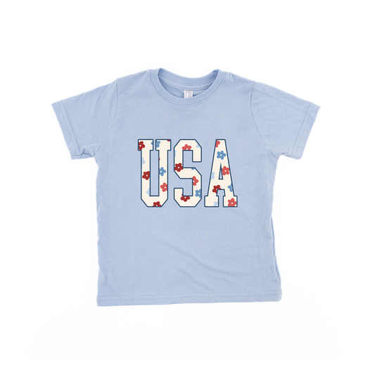 USA Varsity (Daisy) - Kids Tee (Carolina Blue)