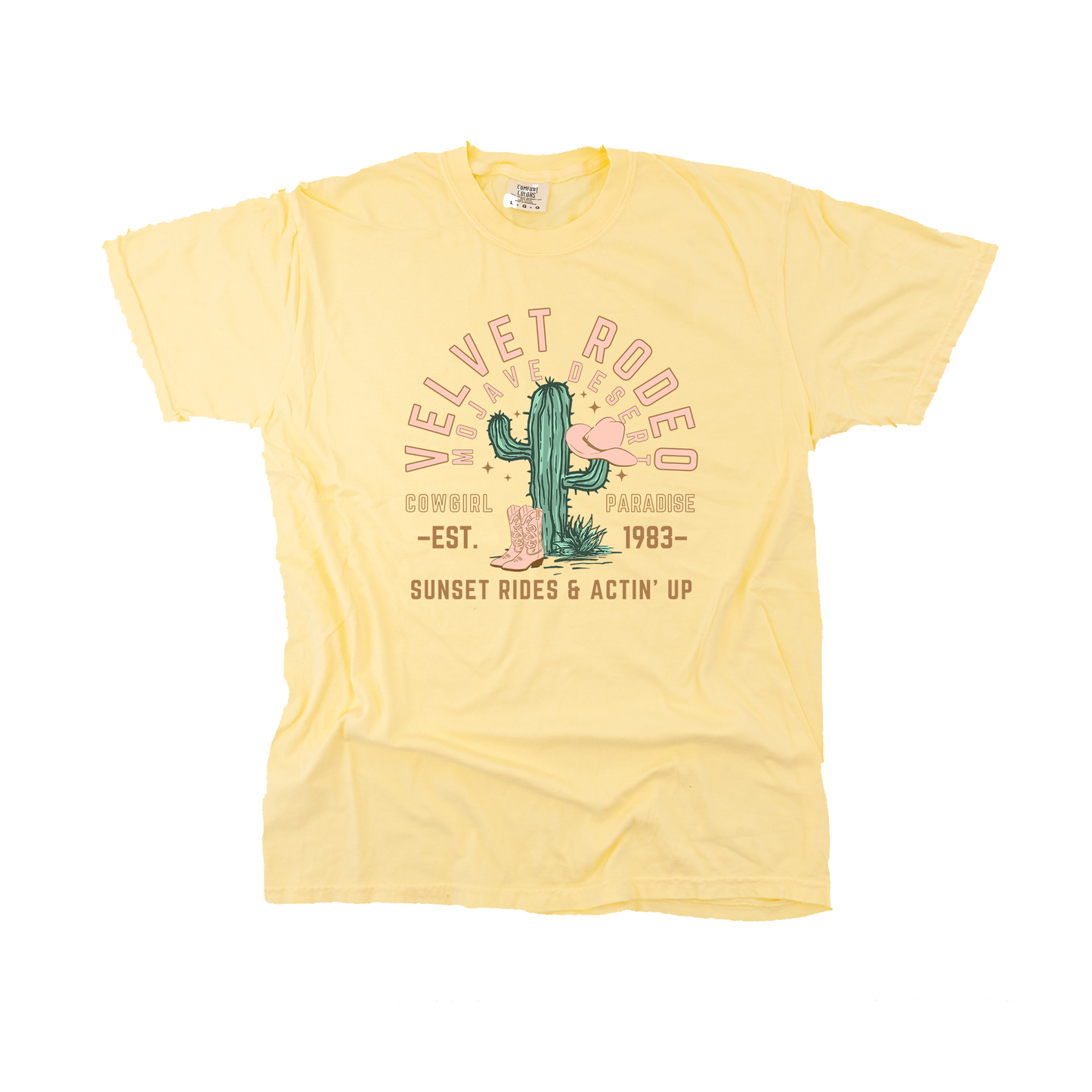 Velvet Rodeo - Tee (Pale Yellow)