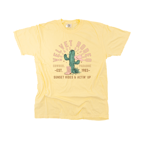 Velvet Rodeo - Tee (Pale Yellow)