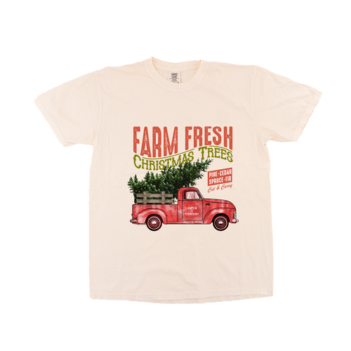 Vintage Farm Fresh Christmas Trees (Truck) - Tee (Vintage Natural, Short Sleeve)