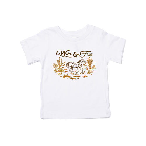 Vintage Wild & Free - Kids Tee (White)