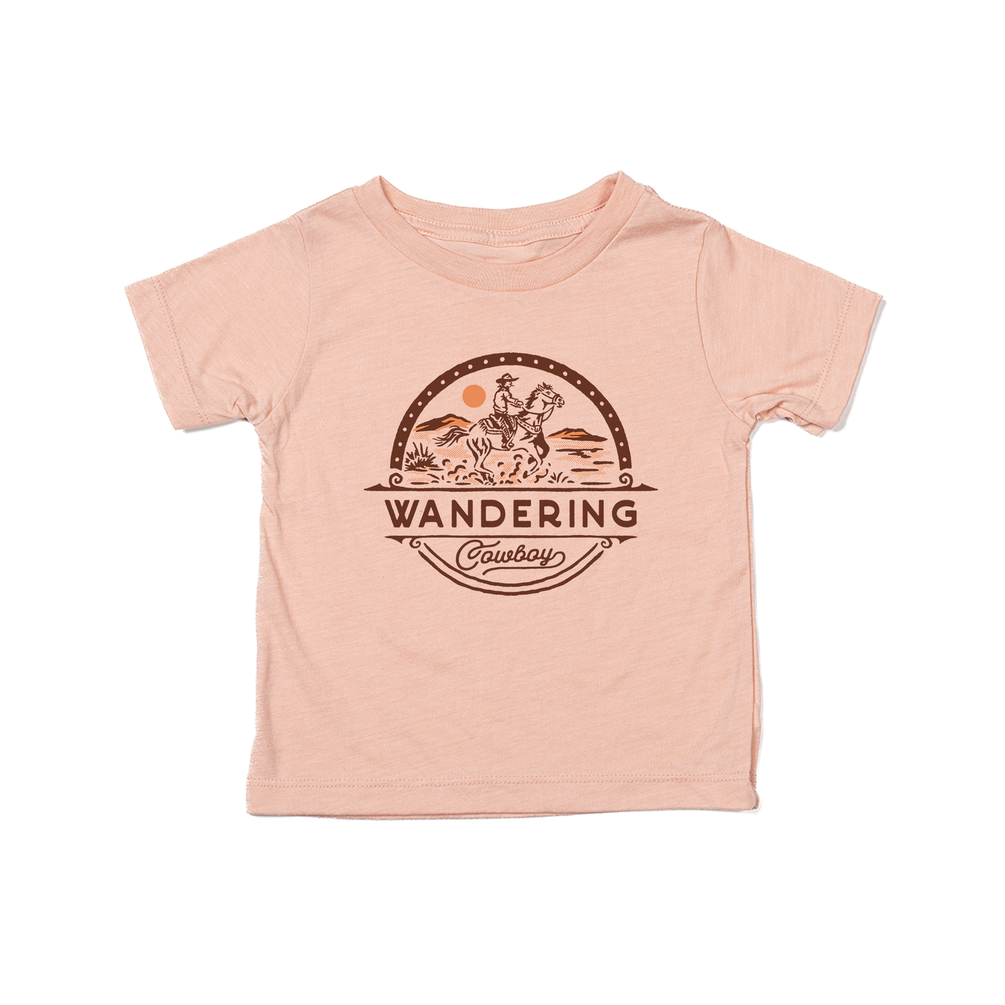 Wandering Cowboy - Kids Tee (Peach)