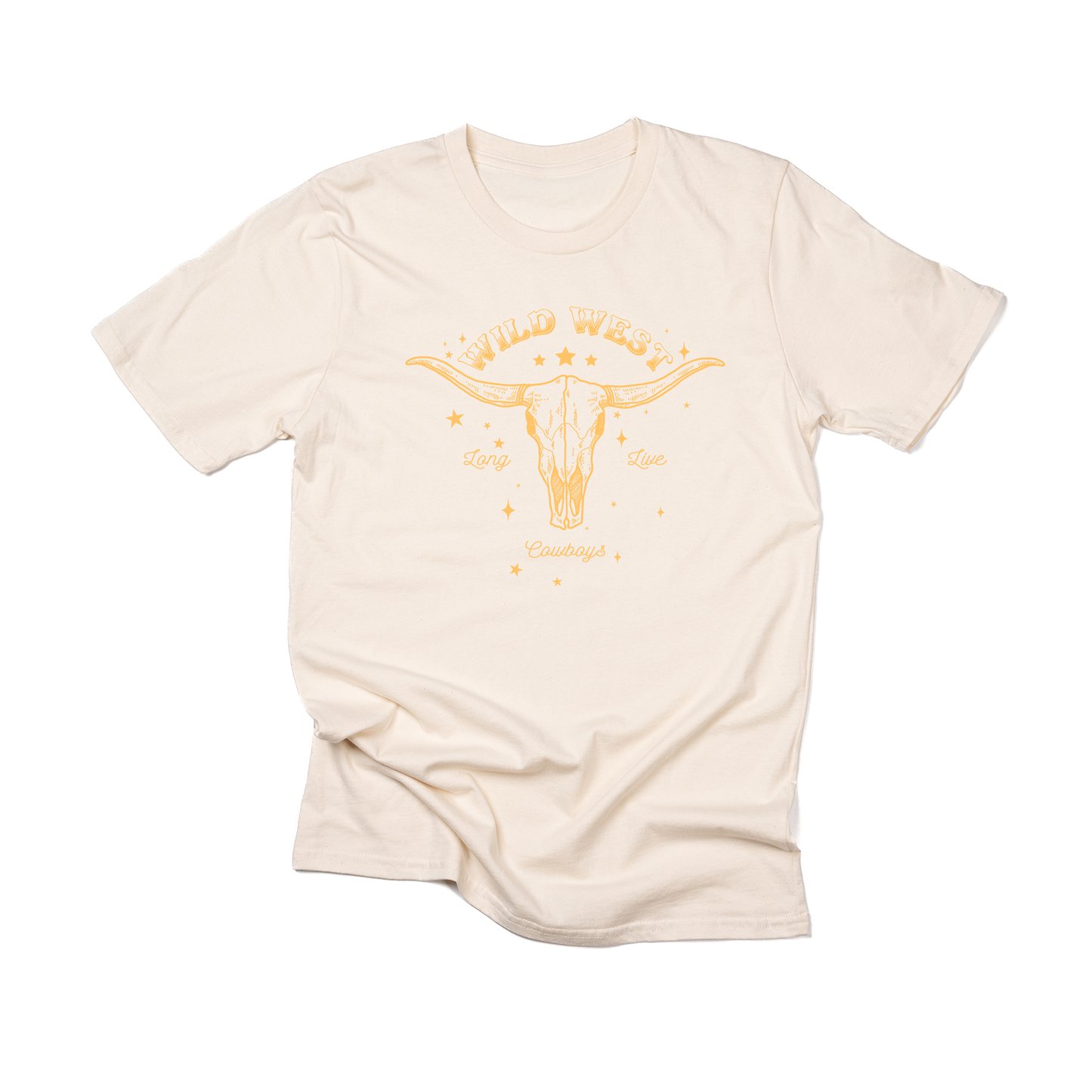 Wild West Long Live Cowboys (Mustard) - Tee (Vintage Natural)