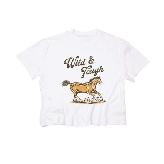 Wild & Tough - Cropped Tee (White)