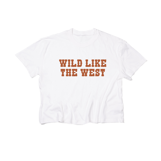 Wild Like the West - Cropped Tee (White)