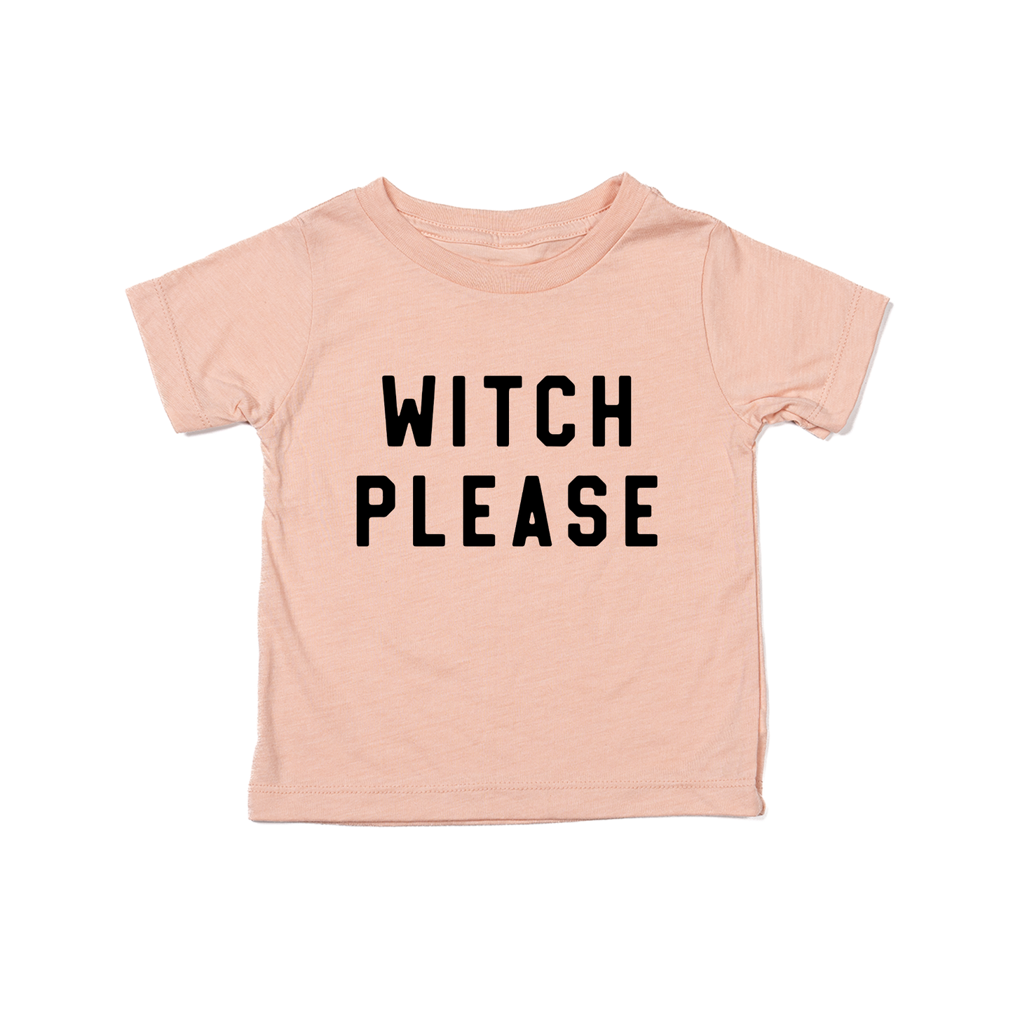 Witch Please (Black) - Kids Tee (Peach)