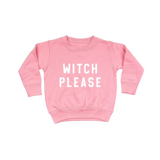 Witch Please (White) - Kids Sweatshirt (Pink)