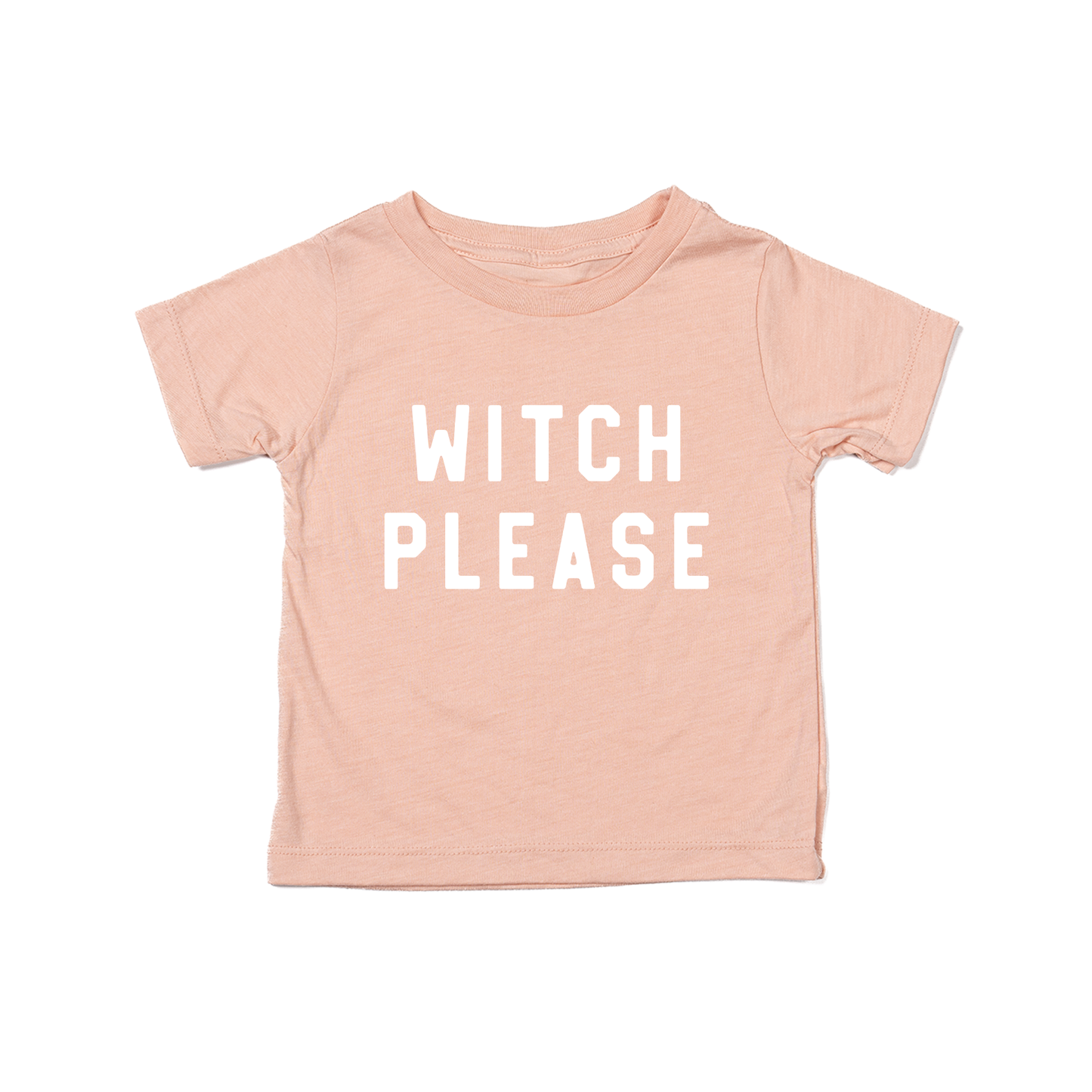 Witch Please (White) - Kids Tee (Peach)