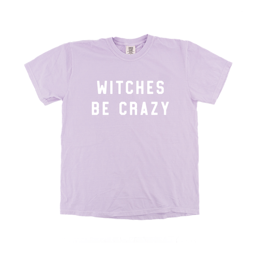 Witches Be Crazy (White) - Tee (Pale Purple)