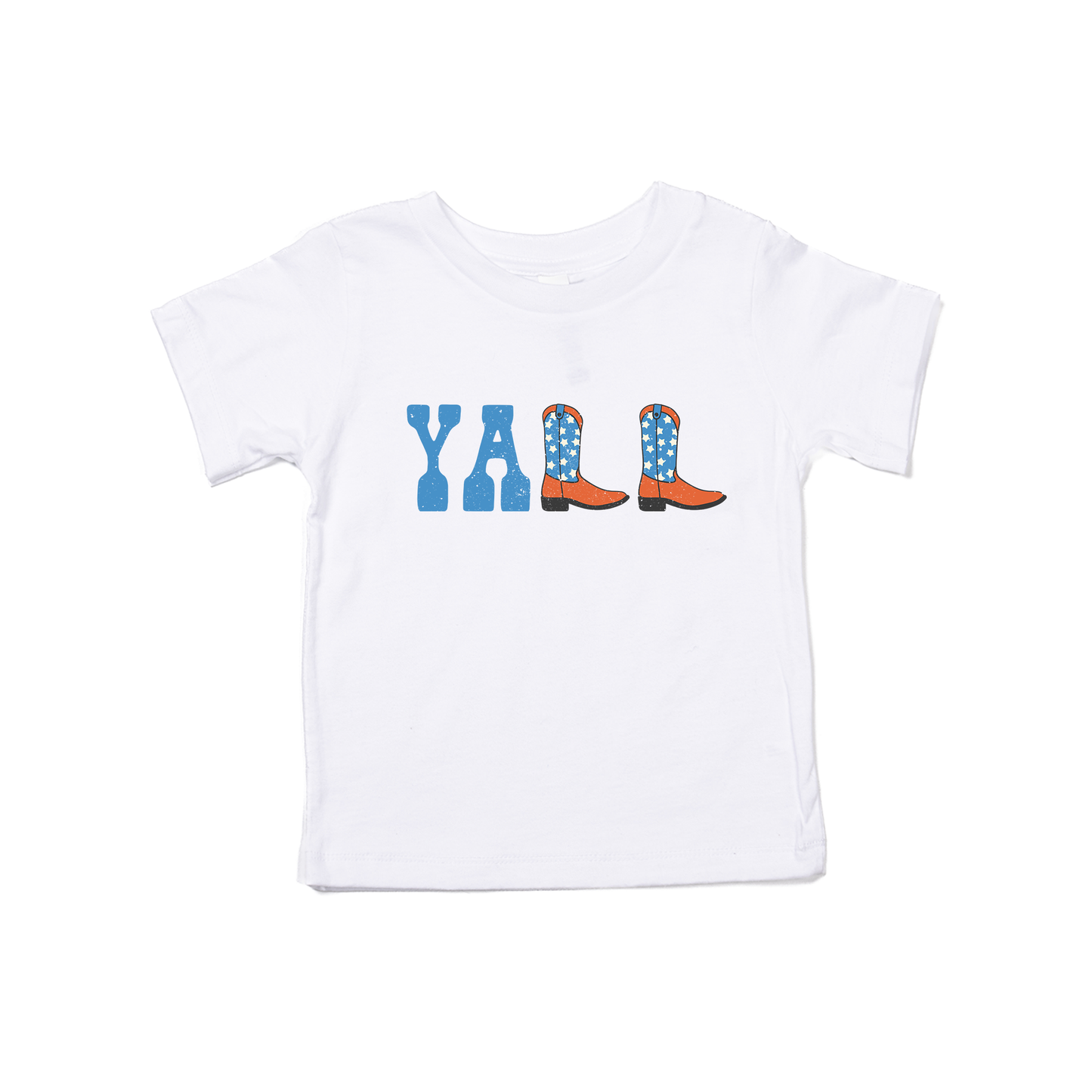 Y'all Patriotic Western - Kids Tee (White)