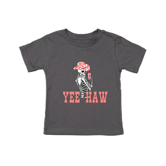 Yee Haw Selfie Skeleton - Kids Tee (Ash)