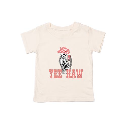 Yee Haw Selfie Skeleton - Kids Tee (Natural)