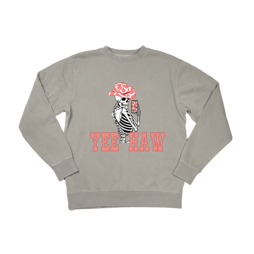 Yee Haw Selfie Skeleton - Sweatshirt (Cement)