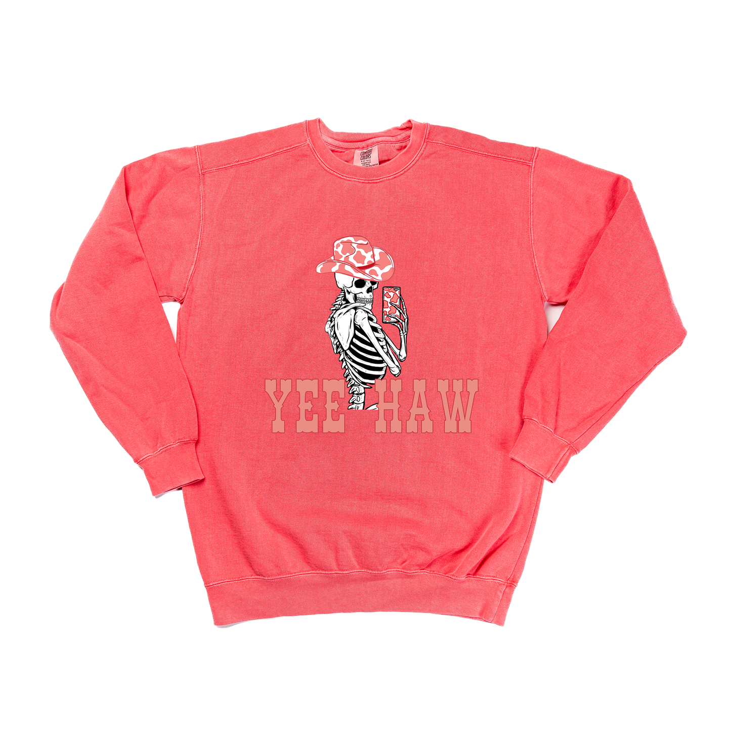 Yee Haw Selfie Skeleton - Sweatshirt (Watermelon)