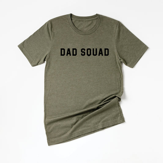 Dad Squad (Black, Across Front) - Tee (Olive)