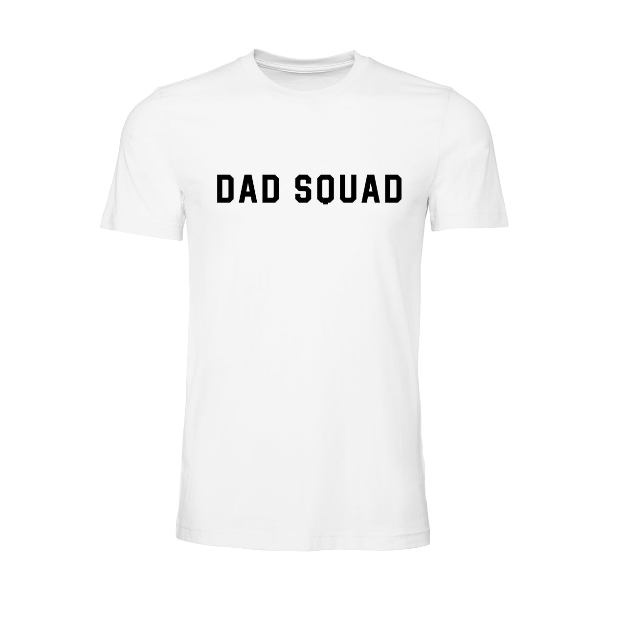 Dad Squad (Black, Across Front) - Tee (White)