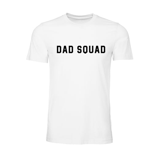 Dad Squad (Black, Across Front) - Tee (White)