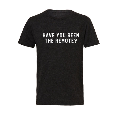 Have You Seen the Remote? (White) - Tee (Charcoal Black)