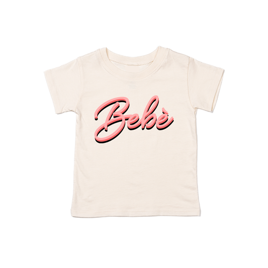 Bebe' (90's Inspired, Pink) - Kids Tee (Natural)