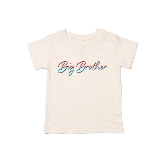 Big Brother (90's Inspired, Pink/Blue) - Kids Tee (Natural)