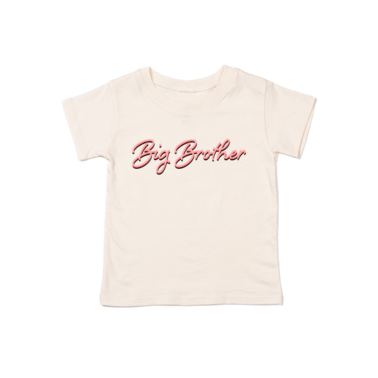 Big Brother (90's Inspired, Pink) - Kids Tee (Natural)