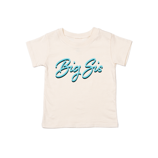 Big Sis (90's Inspired, Blue) - Kids Tee (Natural)