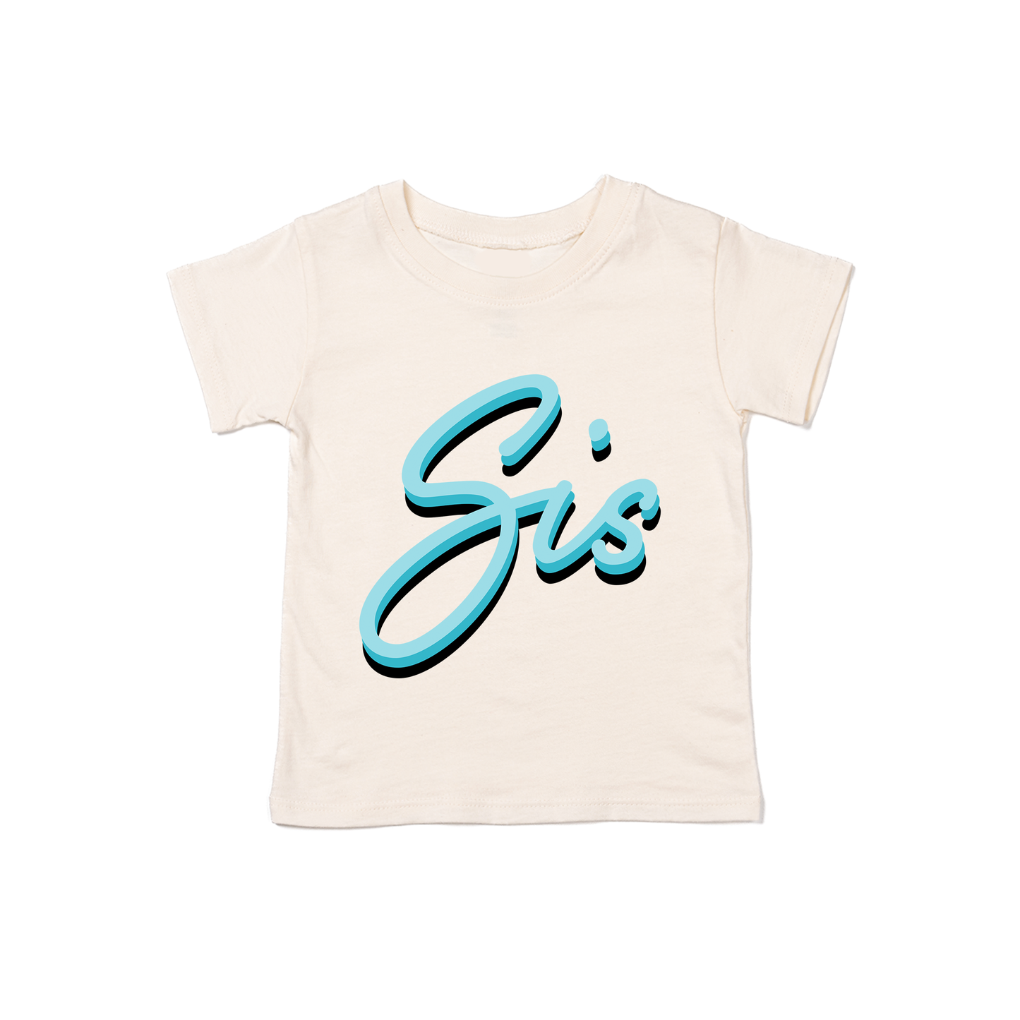 Sis (90's Inspired, Blue) - Kids Tee (Natural)