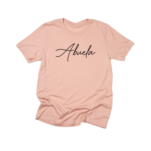 Abuela (Rose Script, Across Front) - Tee (Peach)