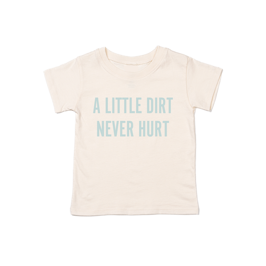 A Little Dirt Never Hurt (Sky) - Kids Tee (Natural)